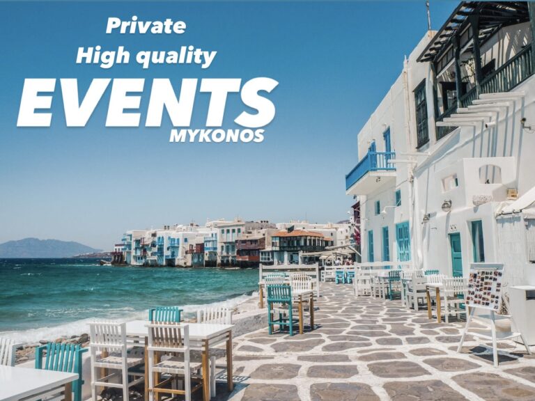 Exclusive event planning and celebration in Mykonos