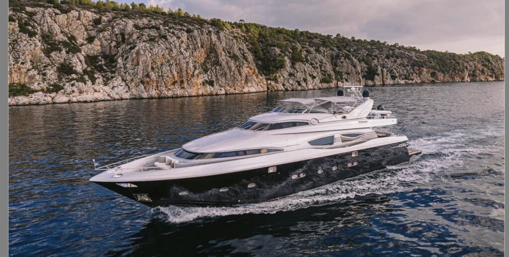 Evelin 30m luxury motor yacht Mykonos charter